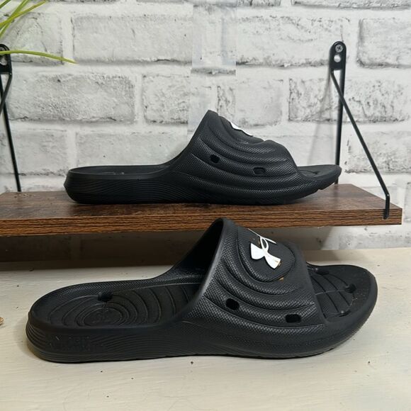 Under Armour Mens Sandals Slides Size 8 - Picture 3 of 6